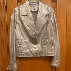 CHIC SILVER BLAZER SZ S